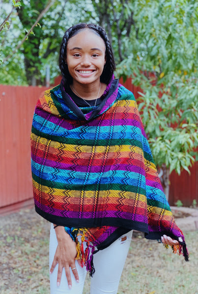 Mexican Shawl - Rainbow Colors