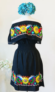 Campesina Style Embroidered Dress