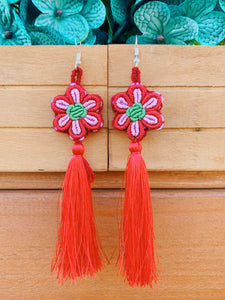 Artisanal Crochet Earrings - Flower