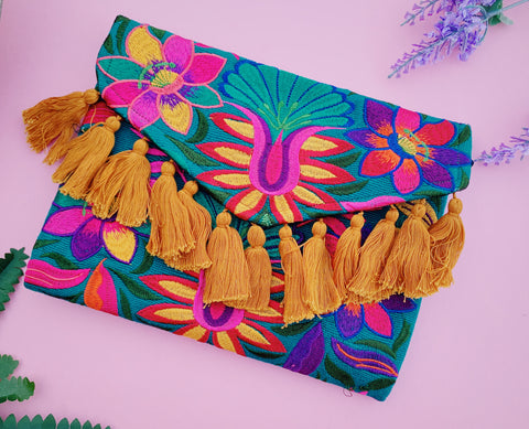 Bohemian Embroidered Clutch
